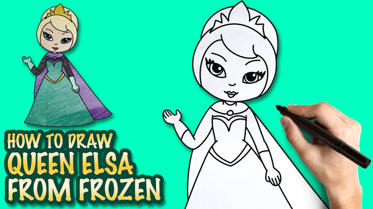 1280x720 How To Draw Elsa From Frozen - Frozen Drawing For Kids