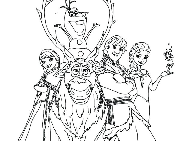 600x470 kristoff and princess anna lover couple coloring pages for adults - Frozen Drawing For Kids