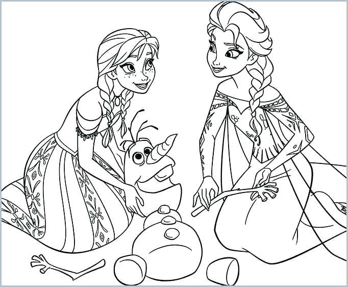 Frozen Drawing For Kids at PaintingValley.com | Explore collection of ...