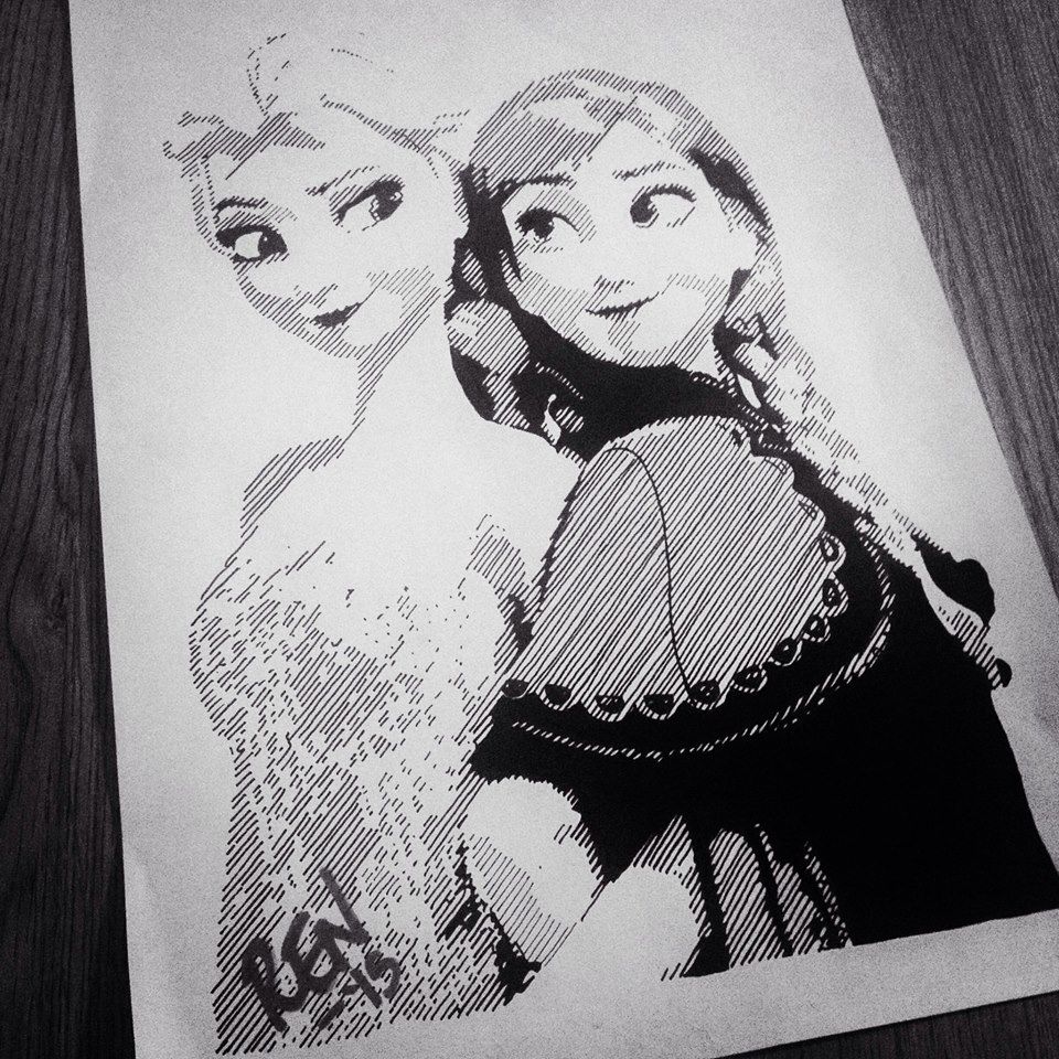 960x960 Elsa Anna - Frozen Drawing Paper