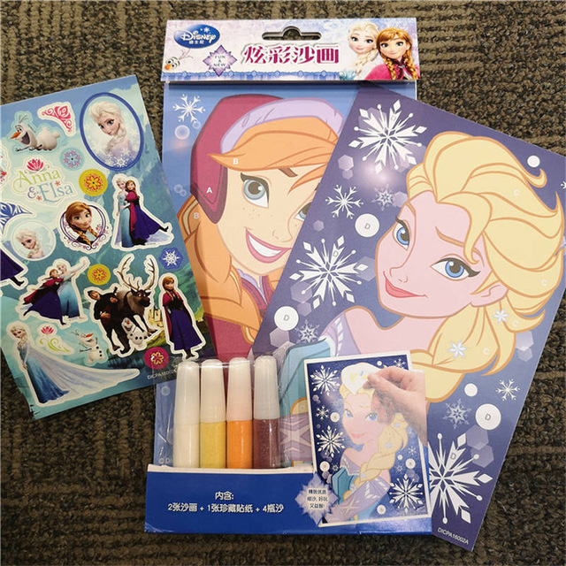 640x640 New Disney Colorful Sand Painting Children's Color Scraping - Frozen Drawing Paper