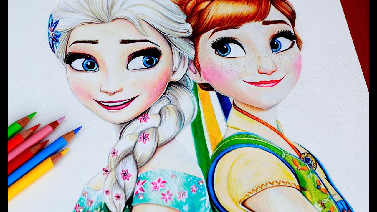 Frozen Elsa And Anna Drawing at PaintingValley.com | Explore collection ...