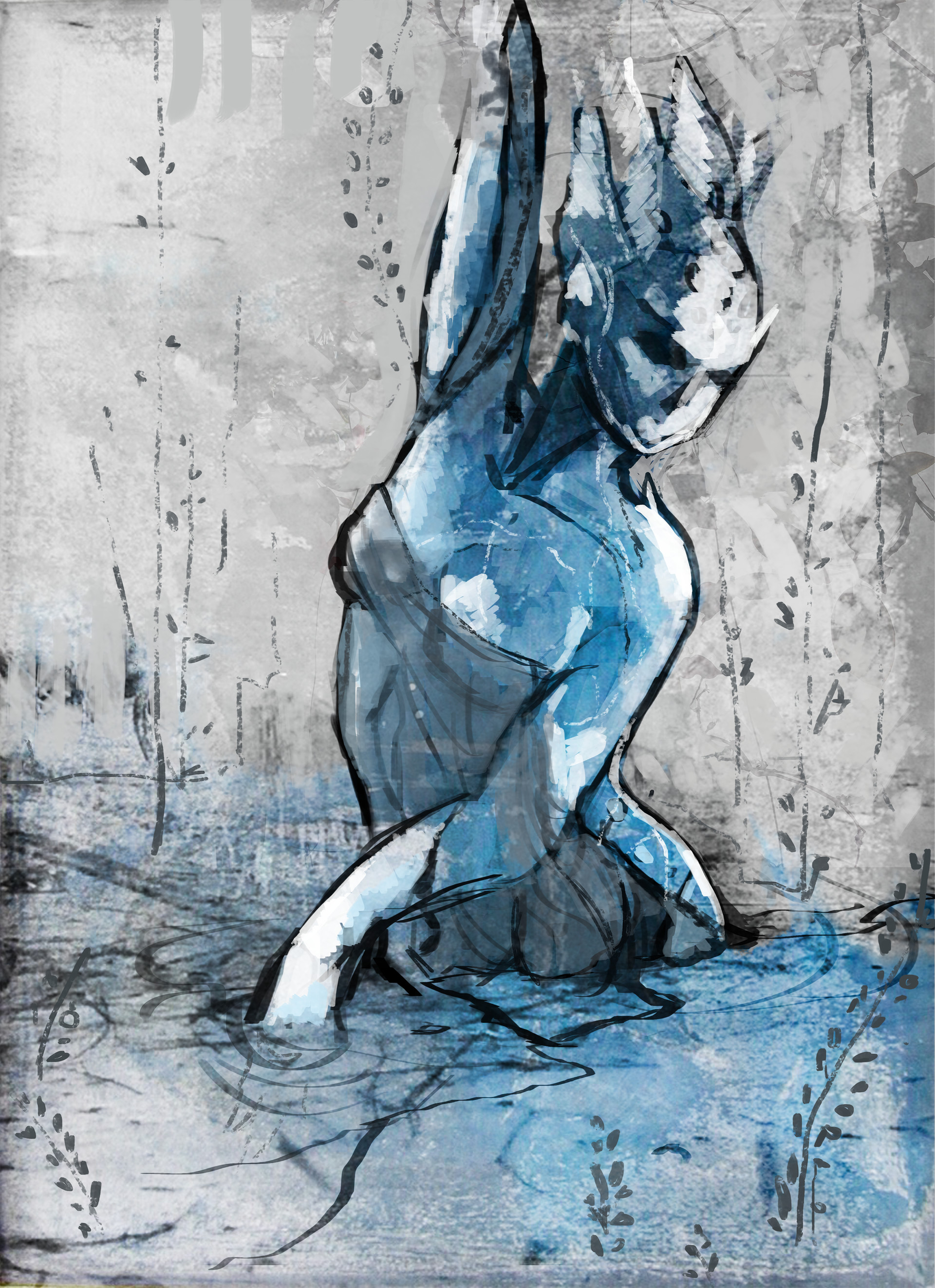 1920x2645 Katarzyna - Frozen Lake Drawing