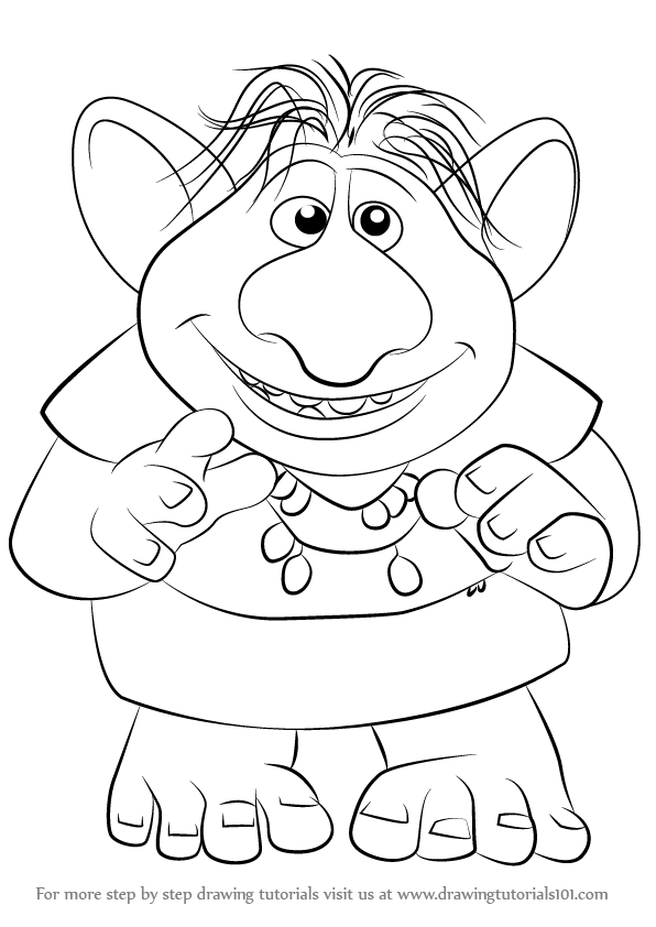 596x842 Learn How To Draw Bulda From Frozen - Frozen Outline Drawing