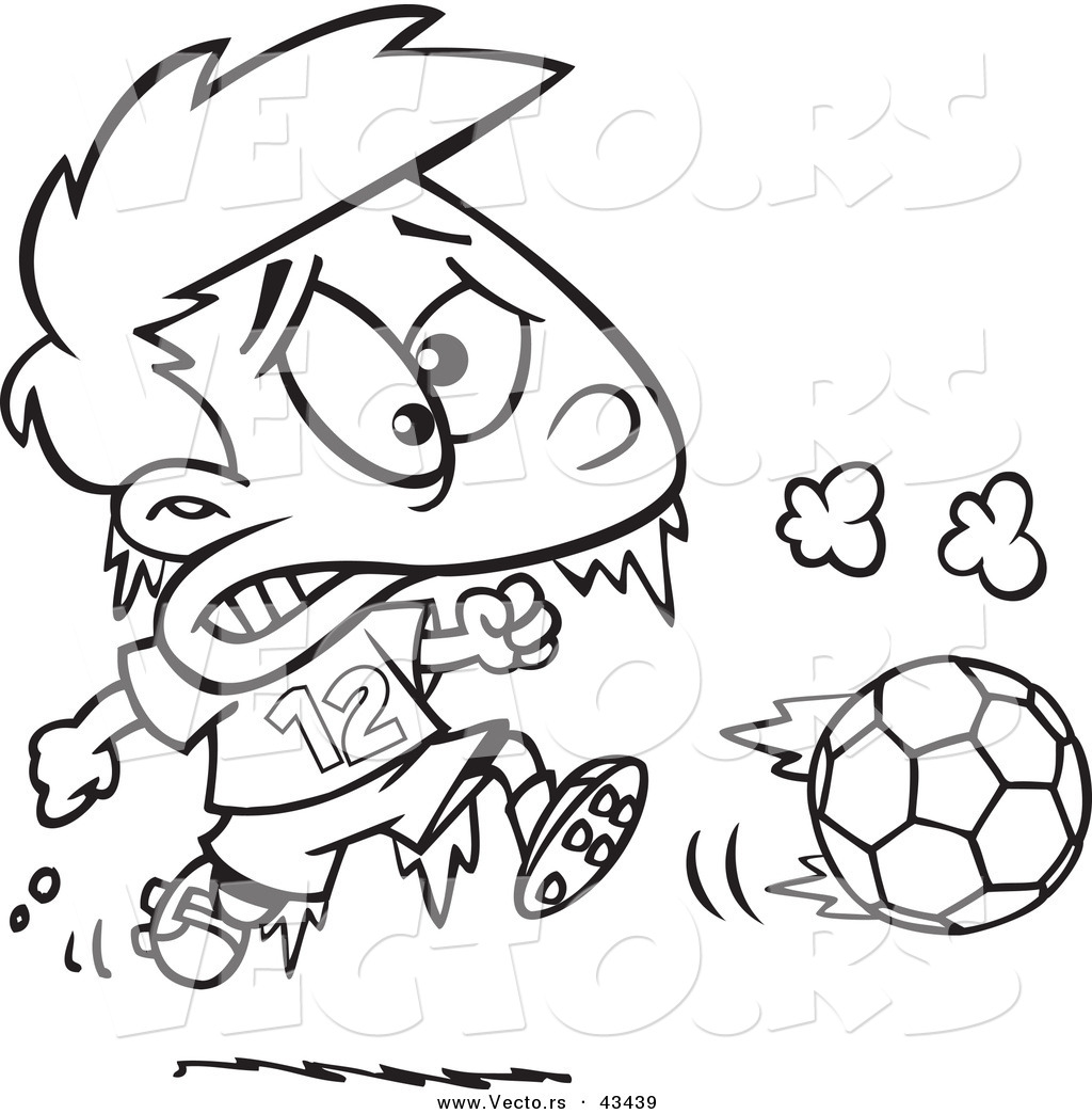 1024x1044 Vector Of A Frozen Cartoon Boy Playing Soccer - Frozen Outline Drawing