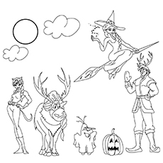 230x230 Beautiful Frozen Coloring Pages For Your Little Princess - Frozen Outline Drawing