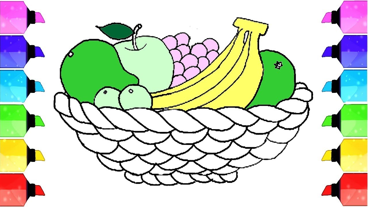 1280x720 fruit basket drawing how to draw fruit basket step - Fruit Basket Drawing