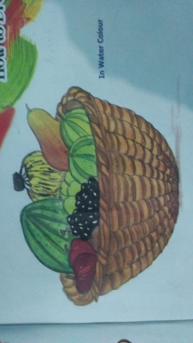 670x1189 How To Draw A Basket Of Fruit Steps - Fruit Basket Drawing