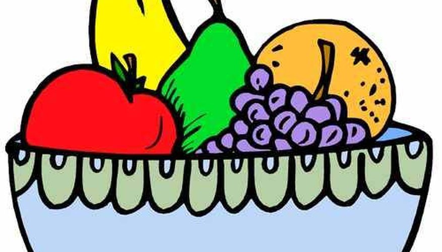 877x500 How To Draw A Fruit Bowl Our Pastimes - Fruit Basket Drawing