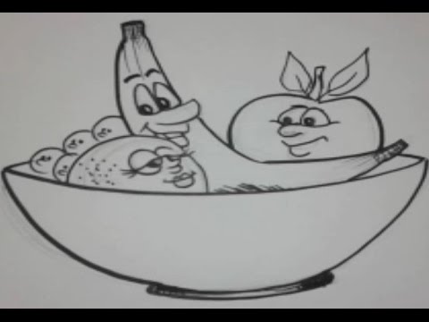 480x360 How To Draw A Fruit Basket - Fruit Basket Drawing Easy