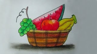 320x180 How To Draw A Fruit Basket - Fruit Basket Drawing Easy