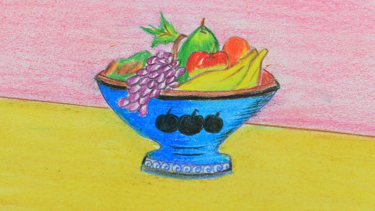1280x720 How To Draw A Fruit Basket Step - Fruit Basket Drawing Easy