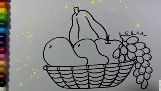 320x180 How To Draw Fruit Basket Step - Fruit Basket Drawing Easy