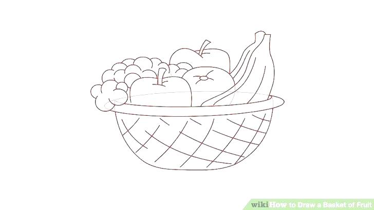728x410 Easy To Draw Fruits Easy To Draw Cartoon Fruits - Fruit Basket Drawing Step By Step