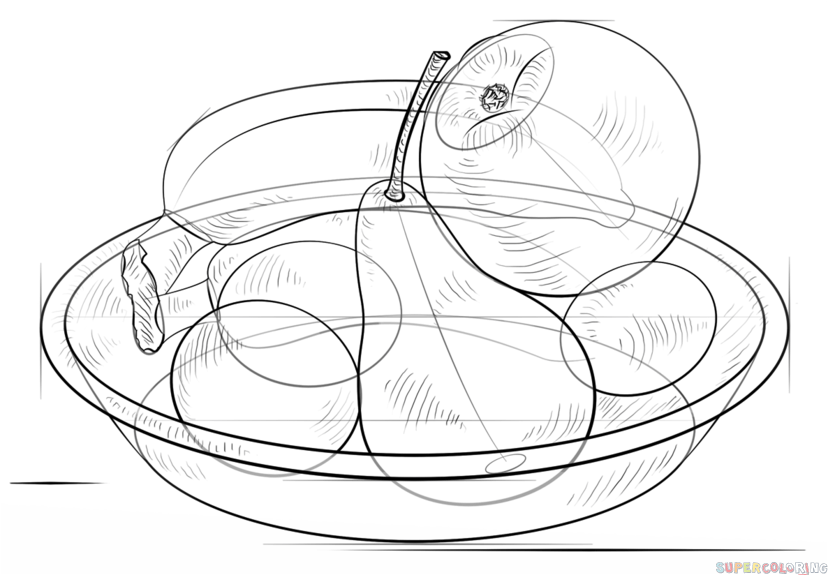 828x575 Fresh How To Draw A Bowl Of Fruit Step - Fruit Basket Drawing Step By Step