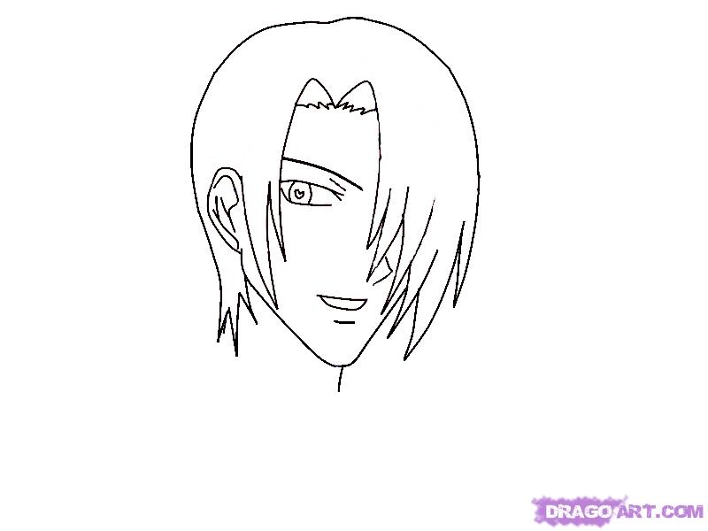 800x600 How To Draw Dr Hatori Sohma From Fruits Basket, Step - Fruit Basket Drawing Step By Step