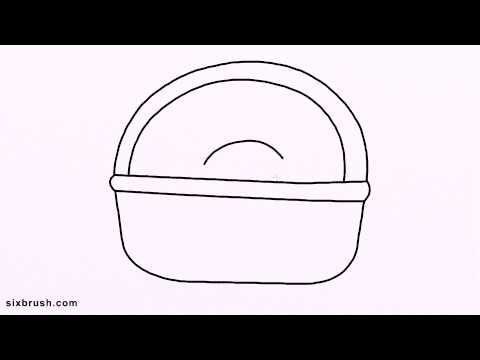 480x360 C How To Draw Cartoon Fruit Basket Step - Fruit Basket Drawing Step By Step