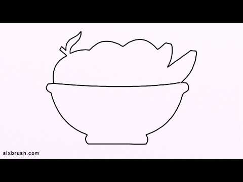 480x360 K How To Draw Fruit Basket For Kids Step - Fruit Basket Drawing Step By Step