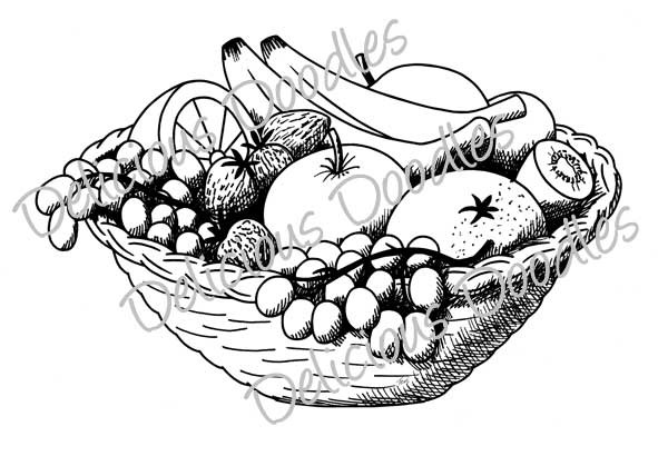 591x419 fruit basket sketch drawing new fruit bowl sketch castrophotos - Fruit Basket Pictures For Drawing