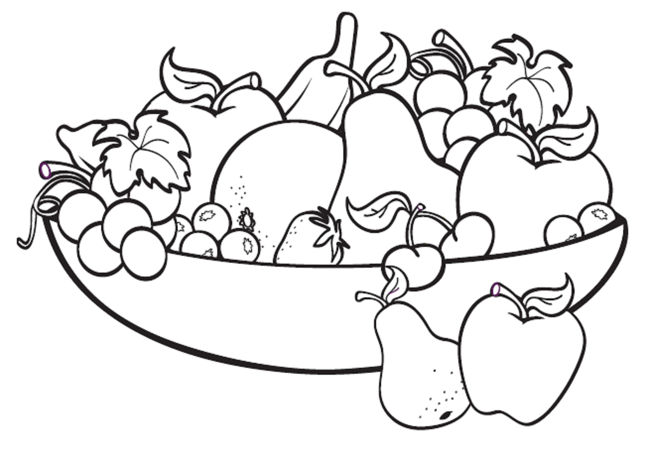 1308x918 Art Of Everything Fruit Coloring Pages - Fruit Basket Pictures For Drawing