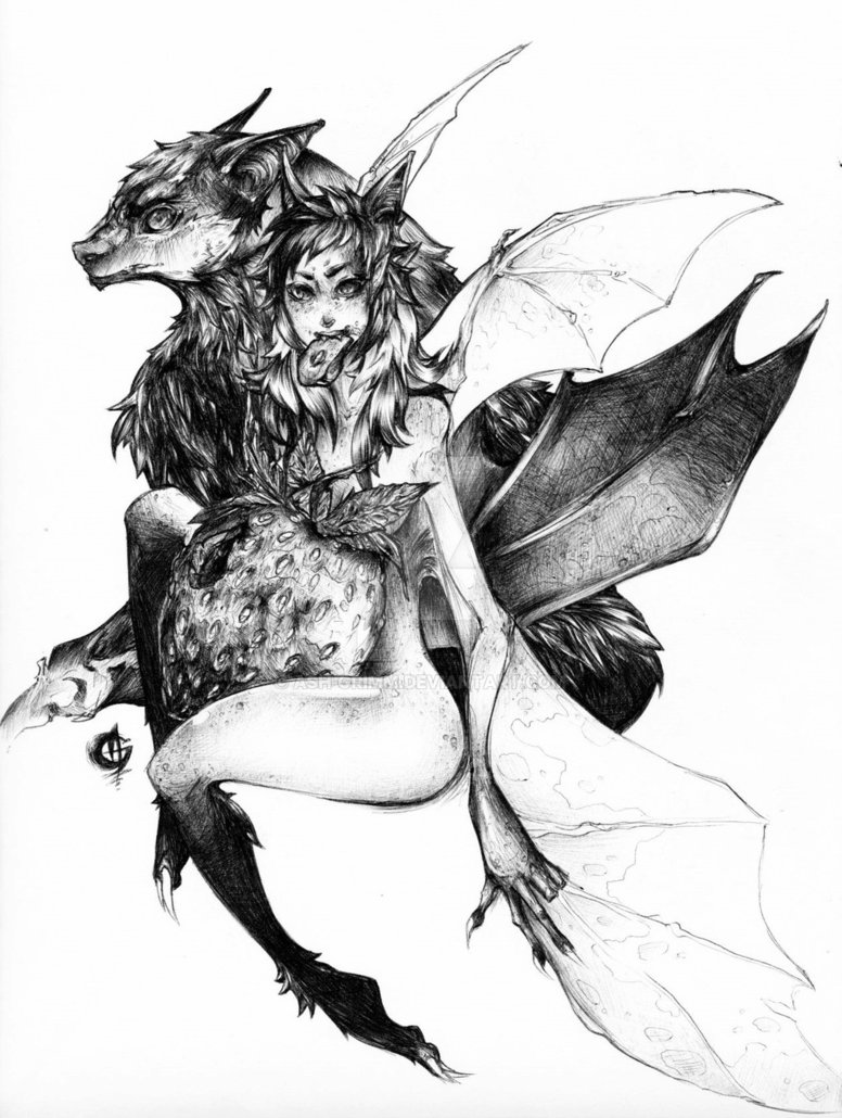 776x1030 Fruit Bat Fairy - Fruit Bat Drawing