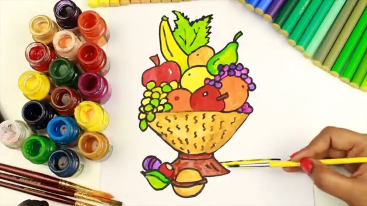1280x720 How To Draw A Fruit Bowl - Fruit Bowl Drawing