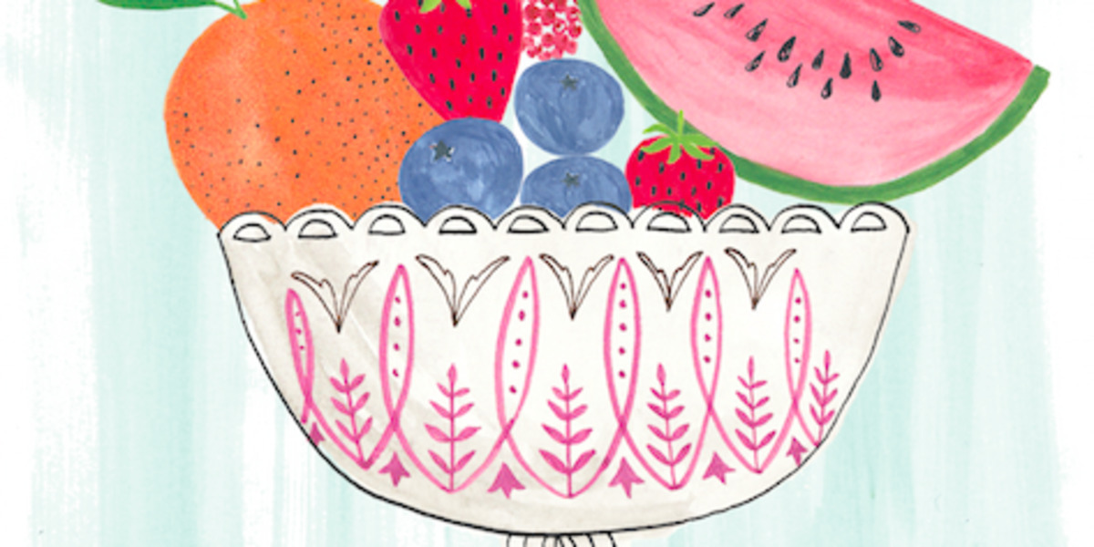 1200x600 How To Draw A Fruit Bowl - Fruit Bowl Drawing