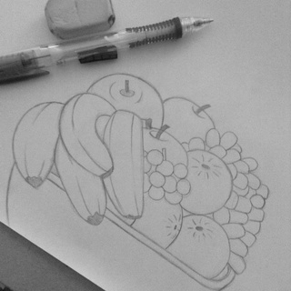 320x320 Fruitbowl Drawings On Paigeeworld Pictures Of Fruitbowl - Fruit Bowl Drawing