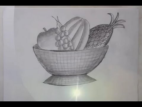 480x360 Drawing Of A Fruit Bowl - Fruit Bowl Drawing