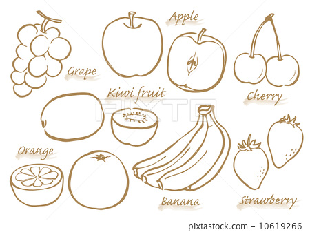 450x337 Food Fruit Drawing - Fruit Line Drawing