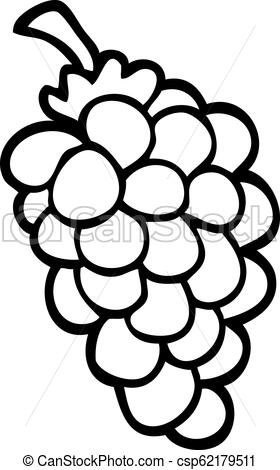 280x470 Line Drawing Cartoon Bunch Of Grapes - Fruit Line Drawing