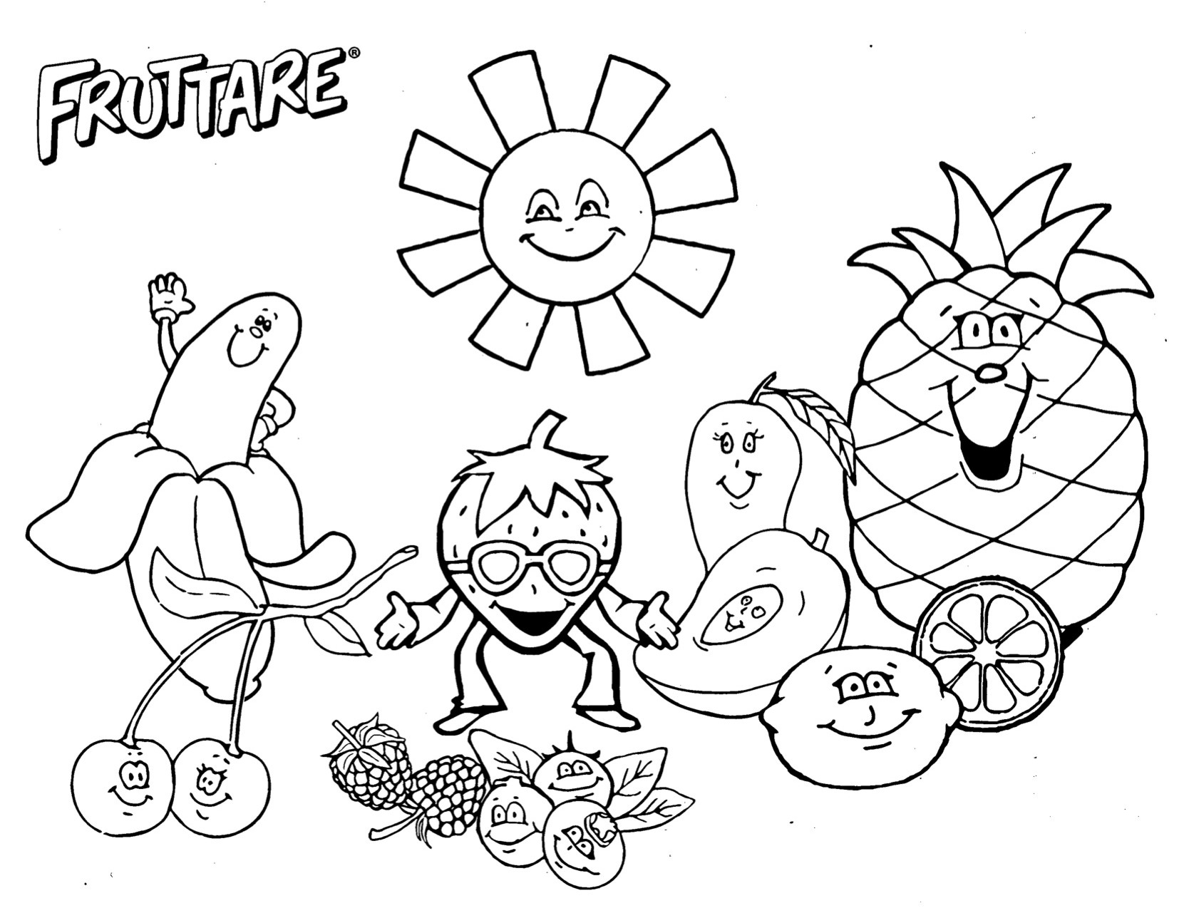 1654x1281 Fruit Salad Coloring Page - Fruit Salad Drawing