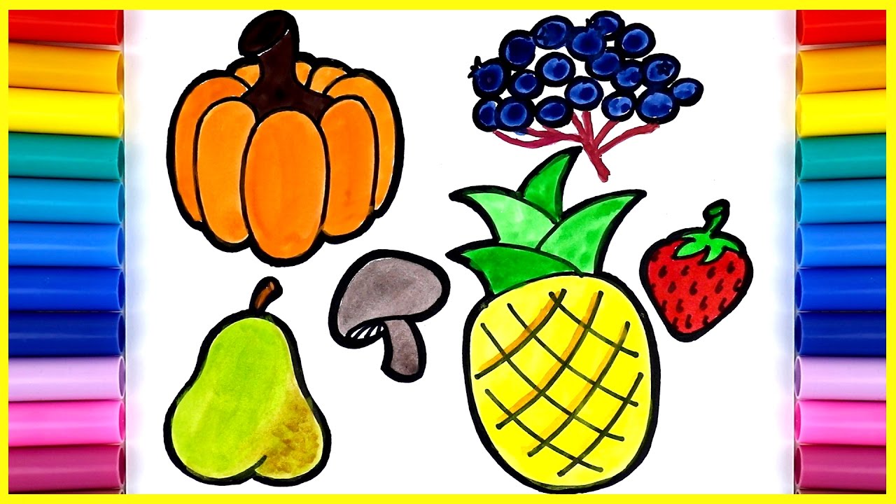 Fruits And Vegetables Drawing at Explore