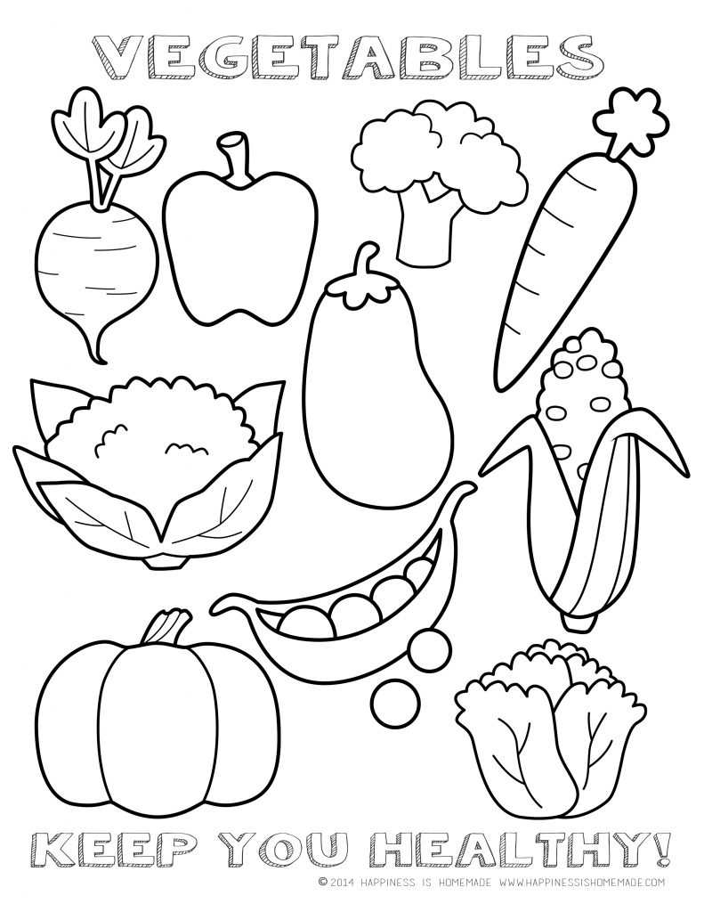791x1024 Clipart Vegetables Black And White Great Free Clipart - Fruits And Vegetables Drawing Black And White