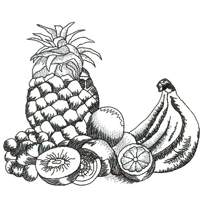 700x700 Fruits Sketch M Quality Collection - Fruits Drawing