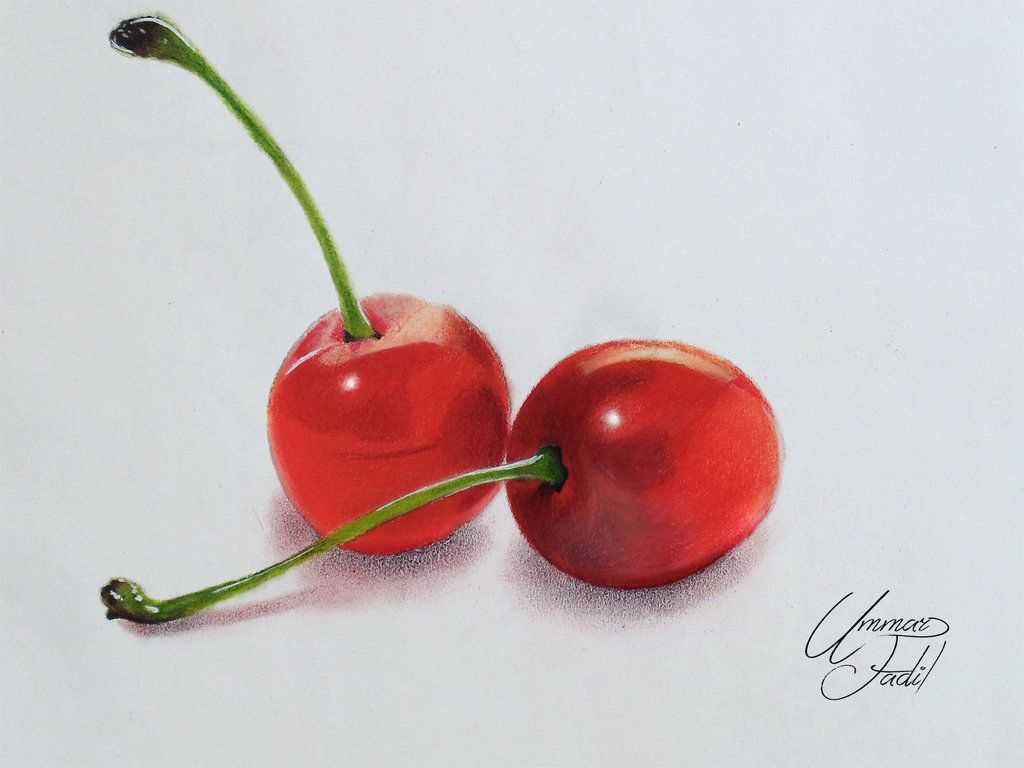 1024x768 Colour Pencil Drawings Fruit Drawing Fruits - Fruits Drawing For Colouring
