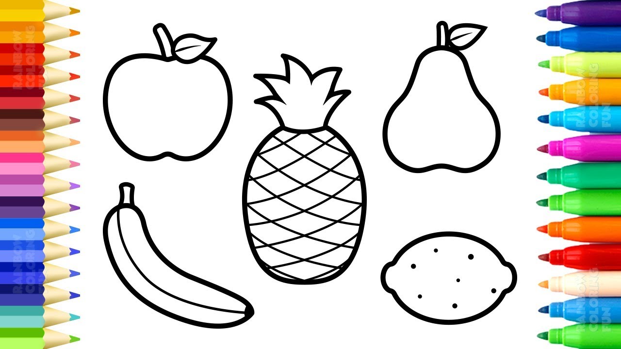 Fruits Drawing For Colouring at PaintingValley.com