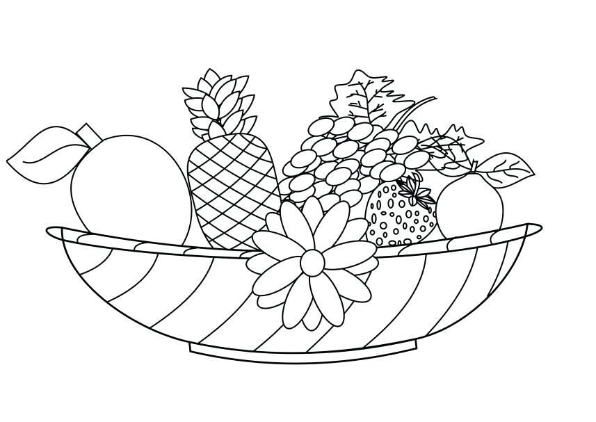 857x607 Fruits Coloring Pages Book Apple For Preschoolers F Fruit Drawing - Fruits Drawing For Kids
