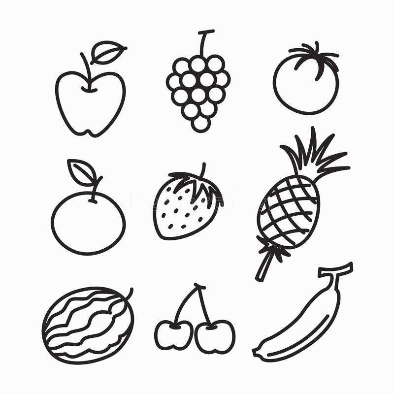 Fruits Drawing For Kids at PaintingValley.com | Explore collection of ...