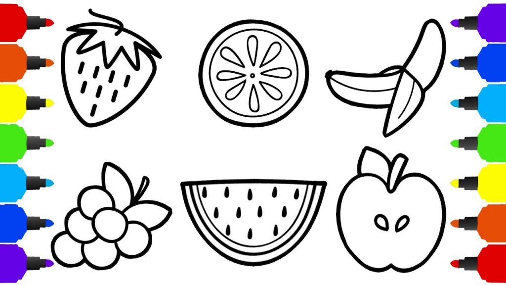 Fruits Drawing For Kids at PaintingValley.com | Explore collection of ...