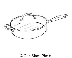 239x194 Illustration Of Isolated Frying Pan Cartoon Drawing Stock - Frying Pan Drawing