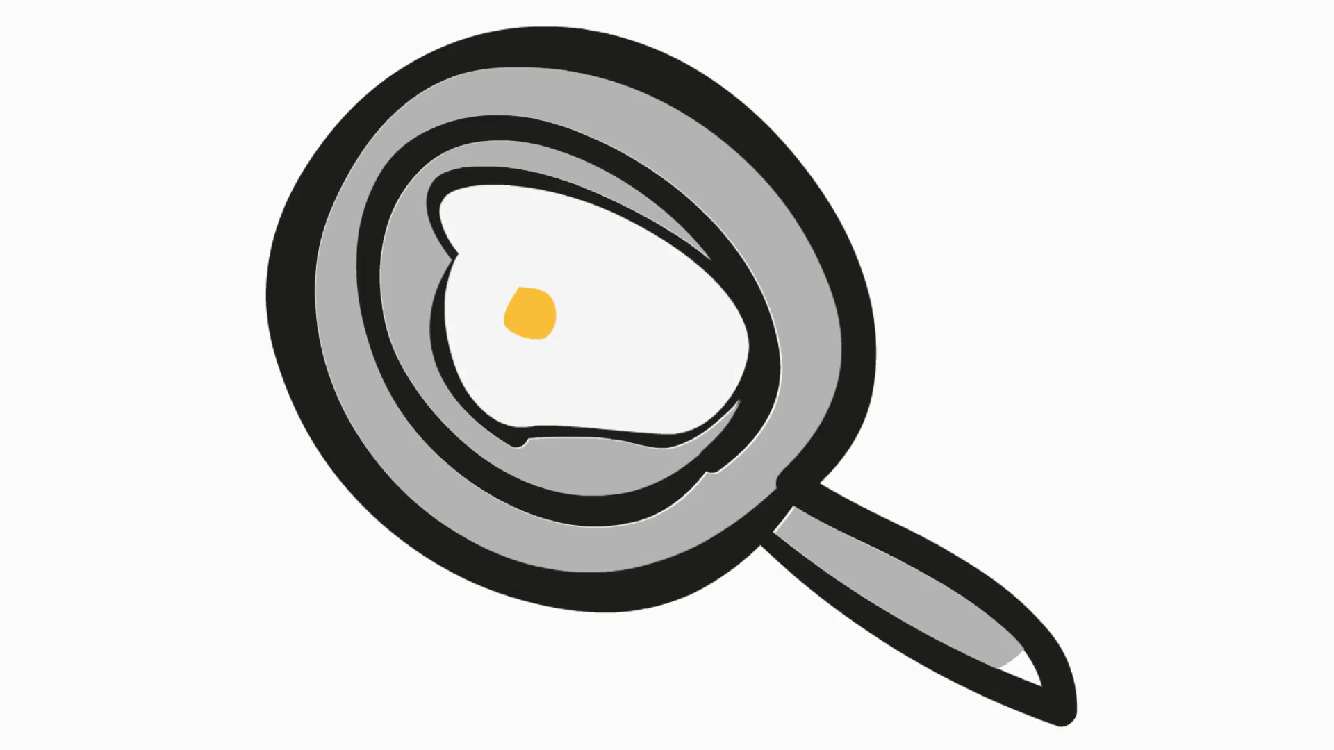 1920x1080 Fry Pan Egg Cartoon Illustration Hand Drawn Animation Transparent - Frying Pan Drawing