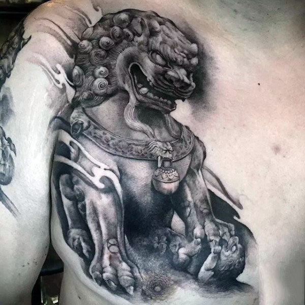 600x600 foo dog tattoo designs for men - Fu Dog Drawing