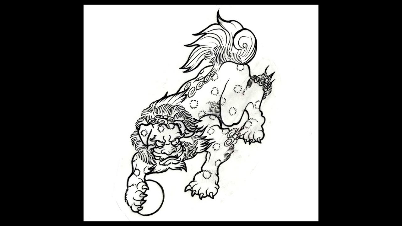 1280x720 How To Draw A Guardian Lion - Fu Dog Drawing