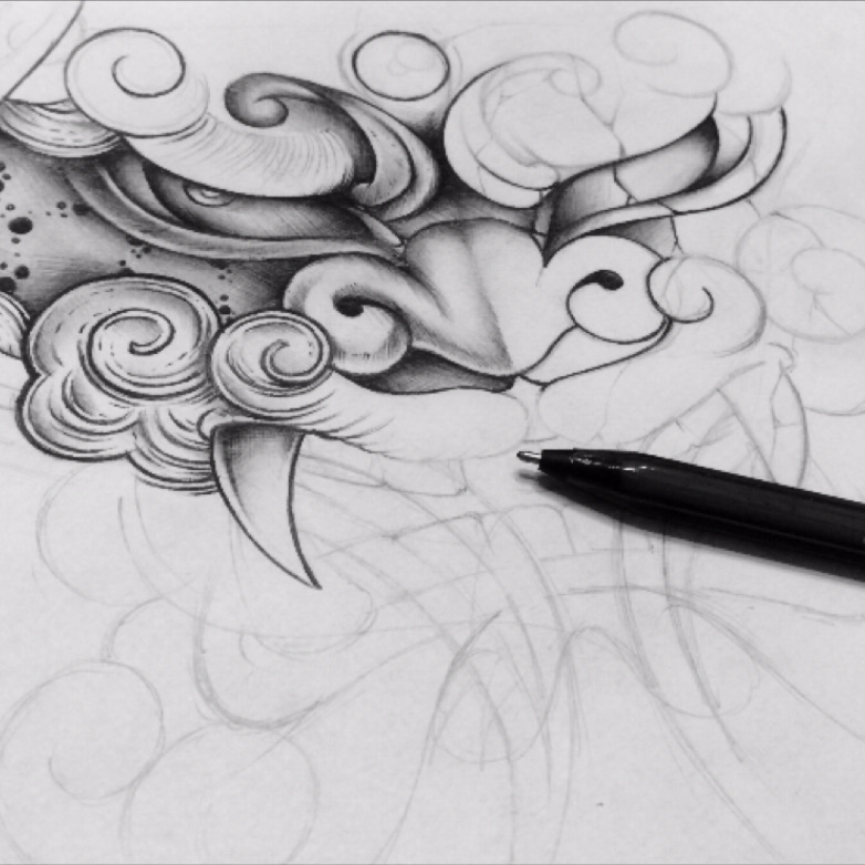 782x782 Fu Dog - Fu Dog Drawing