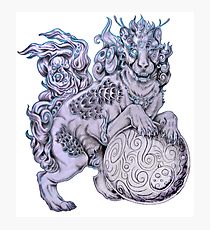 210x230 foo dog drawing wall art redbubble - Fu Dog Drawing