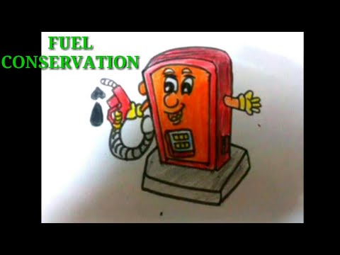 480x360 how to draw save fuel drawing poster for kids step - Fuel Drawing