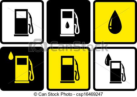 450x320 gas station icons with fuel - Fuel Drawing
