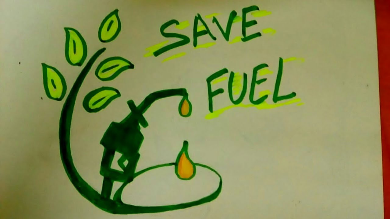 1280x720 easy and simple drawing for save fuel step - Fuel Drawing