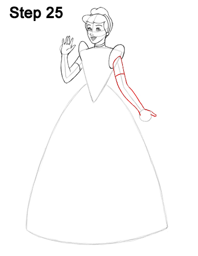 404x523 How To Draw Cinderella - Full Body Drawing
